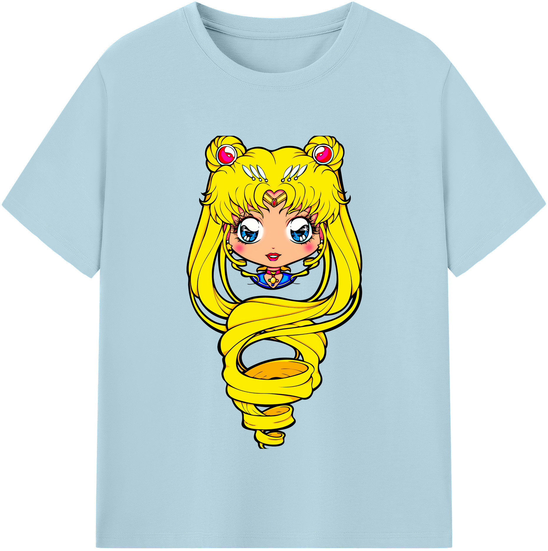 （画像用） 美少女戦士セーラームーン 月野 うさぎ つきの うさぎ Sailor Moon Tsukino Usagi 綿100％半袖Tシャツ（フロントプリント）